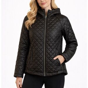 Bcbg black feather free quilted puffer jacket size small